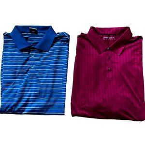 Nike Dry Fit Golf Tour Performance Polo Shirts Lot of 2